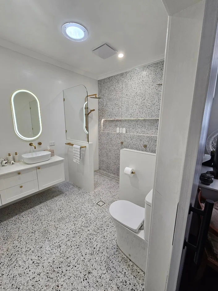 Modern Bathroom Renovation with Terrazzo Finishes