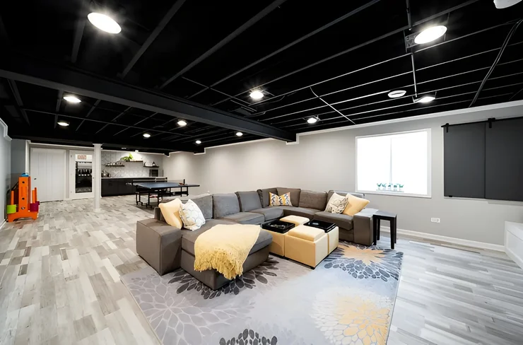 Modern Multi-Functional Basement Renovation
