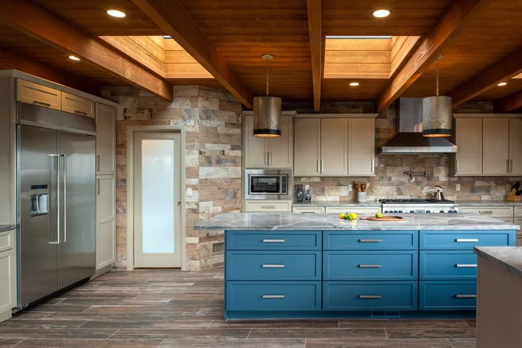 Natural Stone & Wood Kitchen Remodel